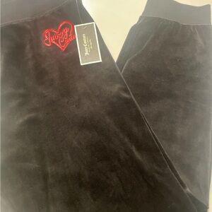 Juicy Couture Black Track Pants with Red Logo